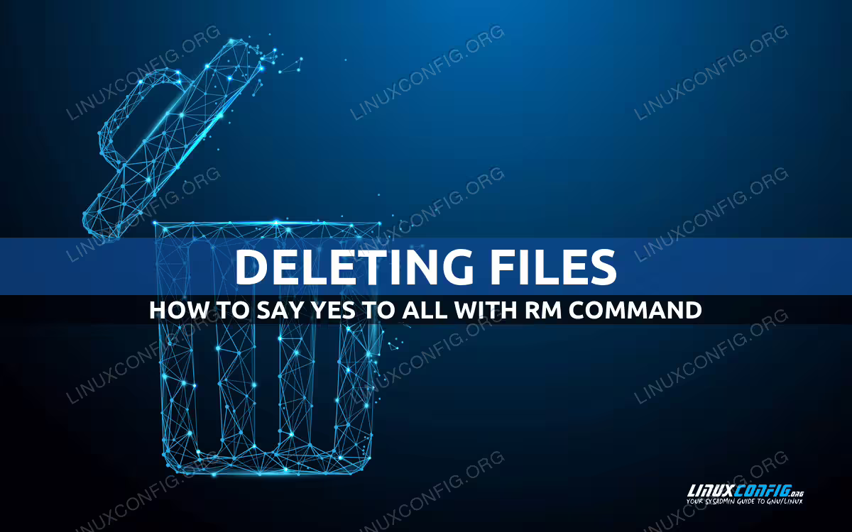 How to say YES to ALL with rm command
