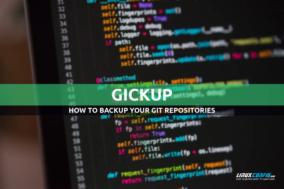 How to backup your git repositories with gickup