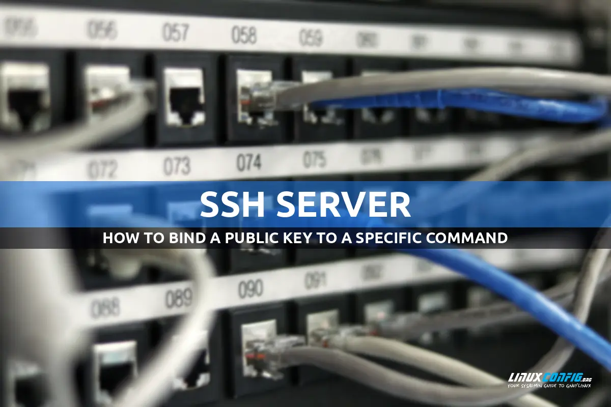 How to bind an ssh public key to a specific command