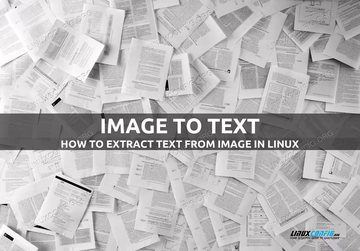 How to extract text from image