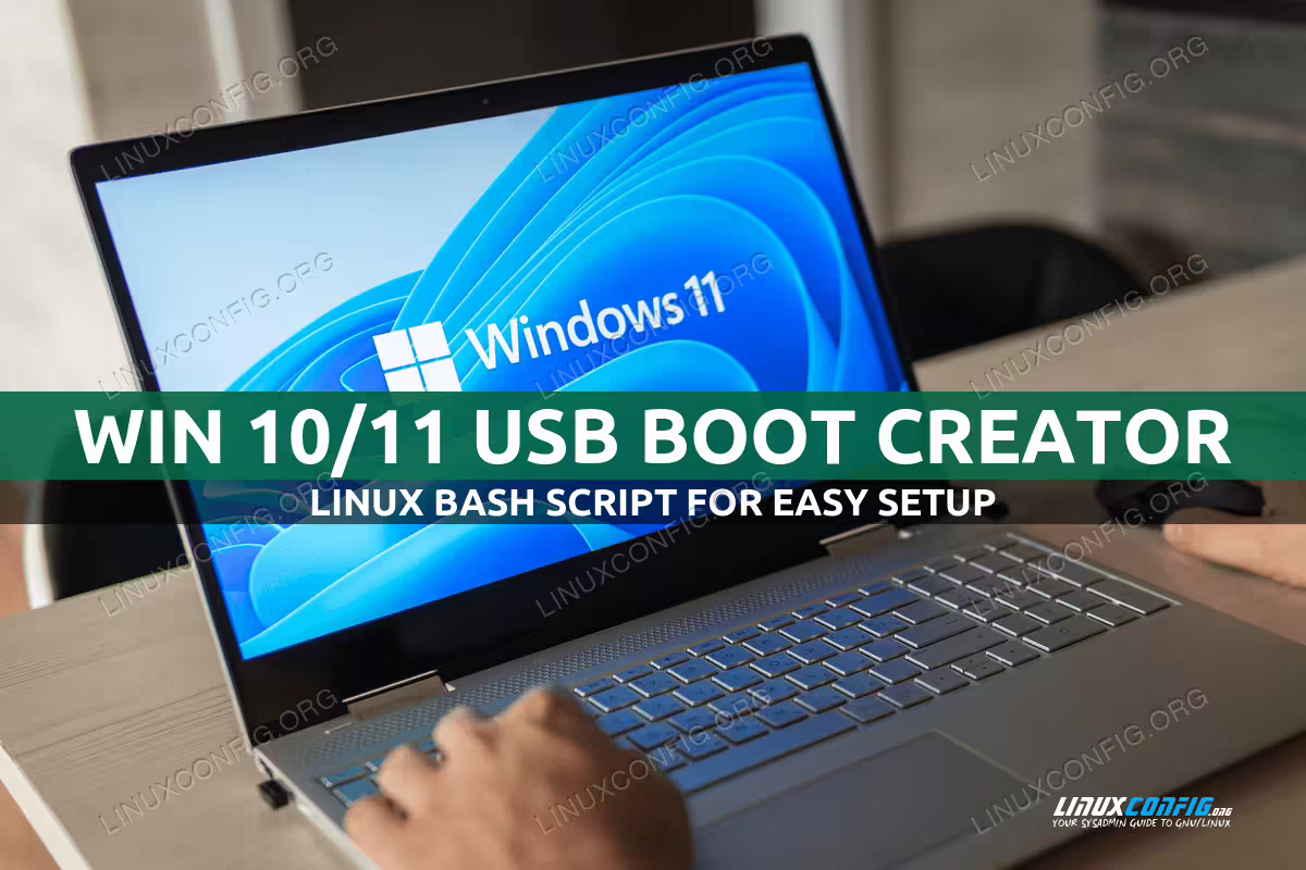 Creating a Bootable USB for Windows 10 and 11 on Linux