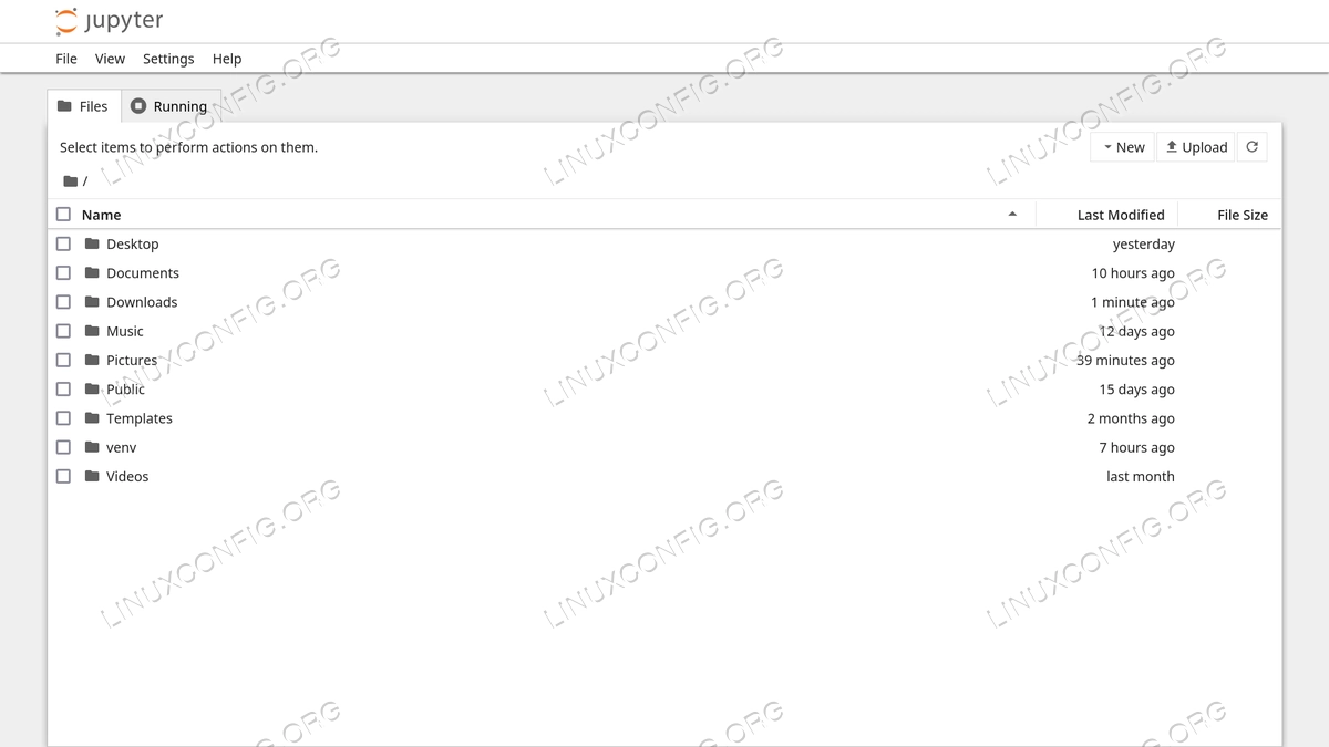 Jupyter Notebook file manager