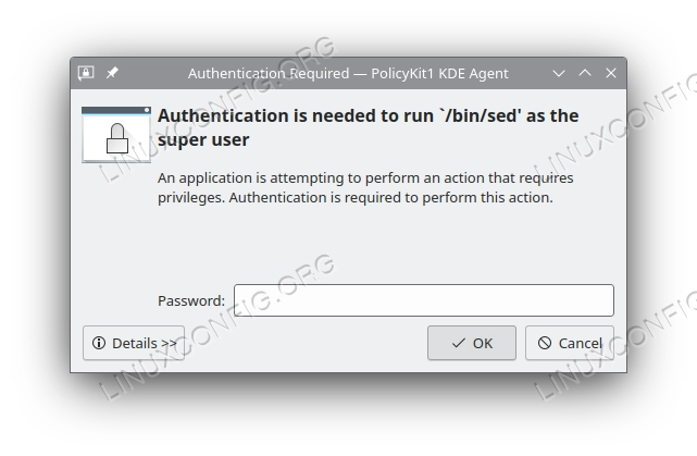 Saving settings require root privileges