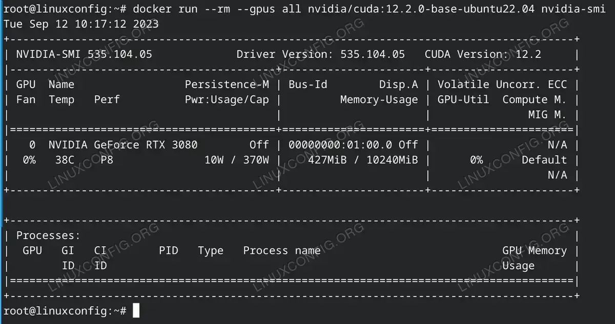 Running the NVIDIA CUDA Docker Image