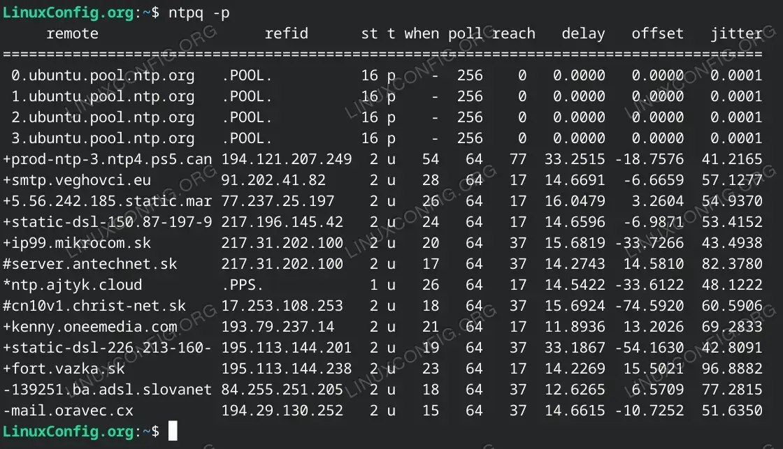 Verify NTP Synchronization
