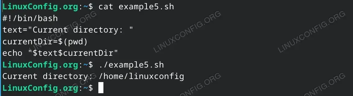 Concatenating Command Output