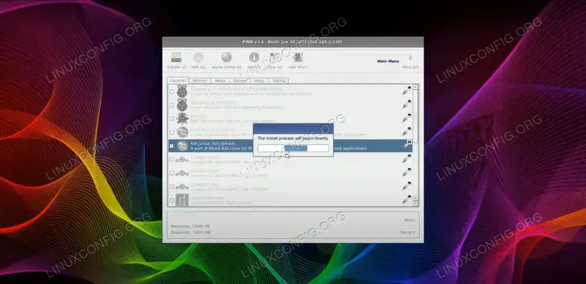 Installing multiple operating systems using the PINN utility