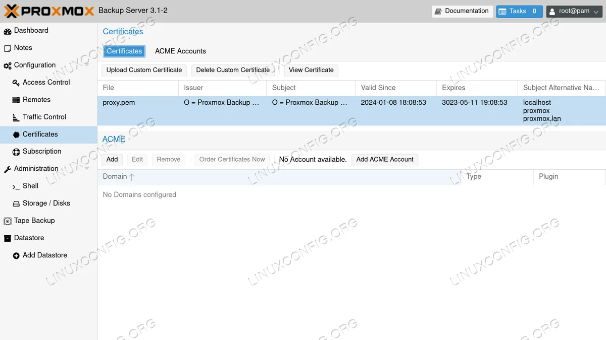 certificates management