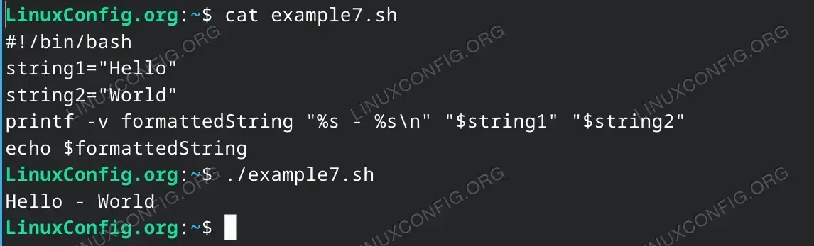Advanced Concatenation with Printf