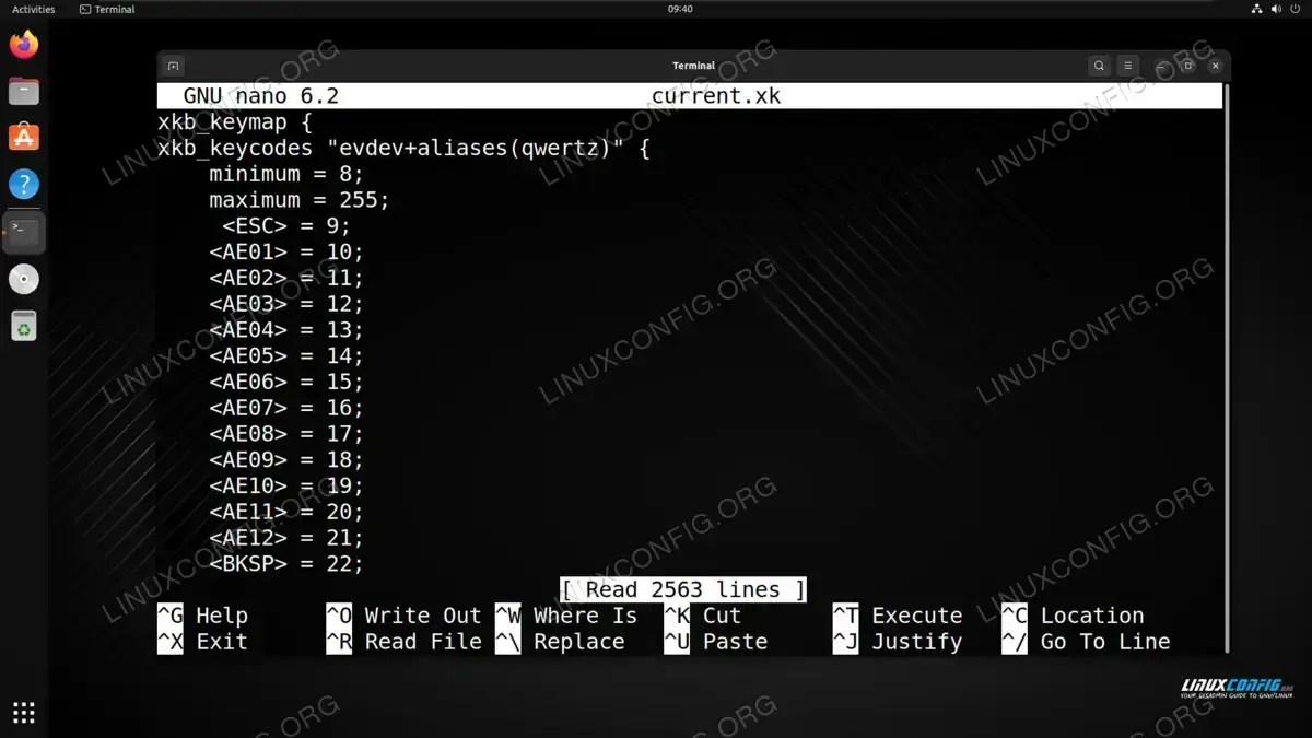 Editing a keyboard layout for xkbcomp