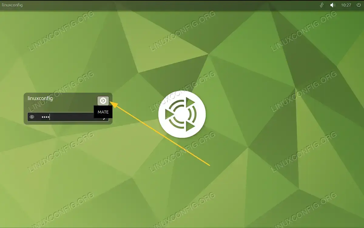 Select MATE as Default Desktop