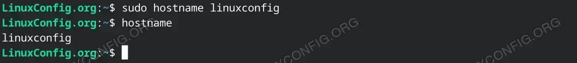 Changing the Hostname Temporarily