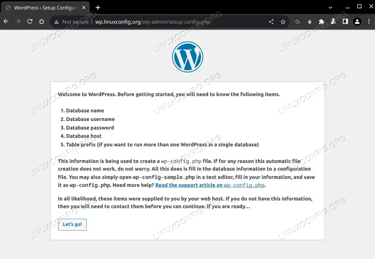 Download and Prepare WordPress