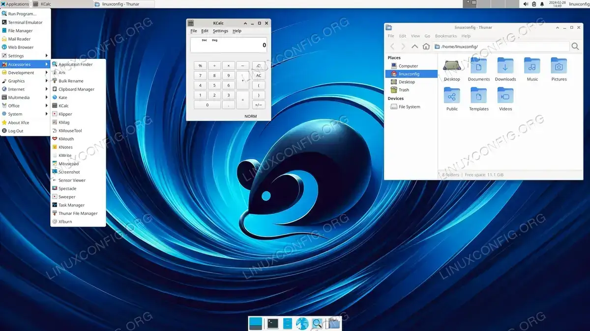 XFCE Desktop on Debian GNU/Linux