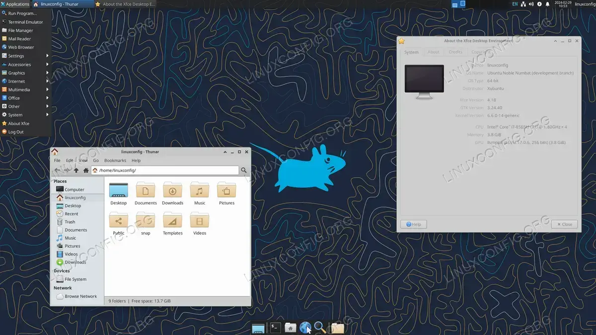 XFCE Desktop on Ubuntu Linux
