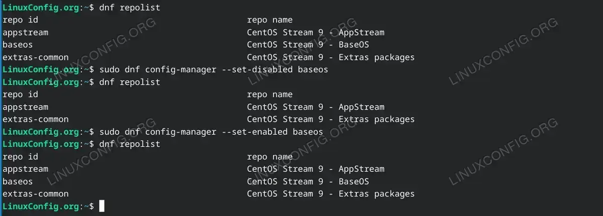Enable or Disable Repositories