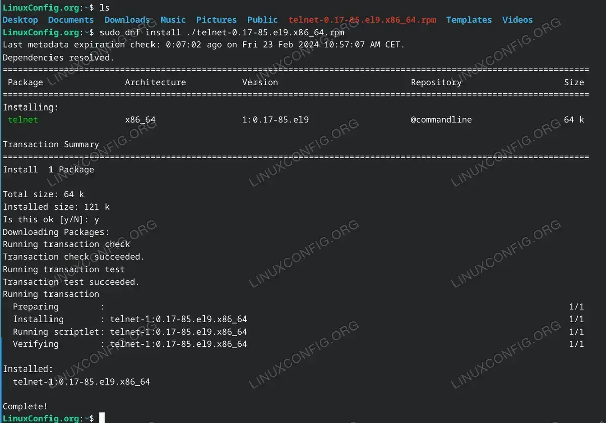 Install a Local RPM Package
