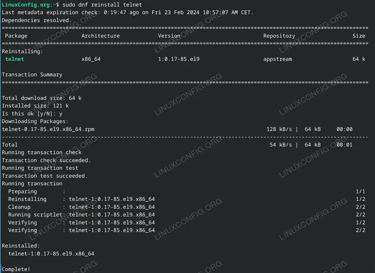 Reinstall a Package