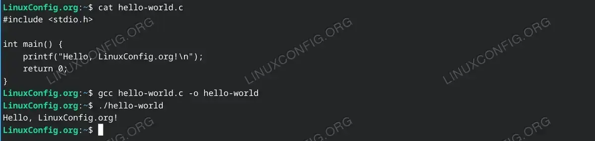 Create Hello World Binary