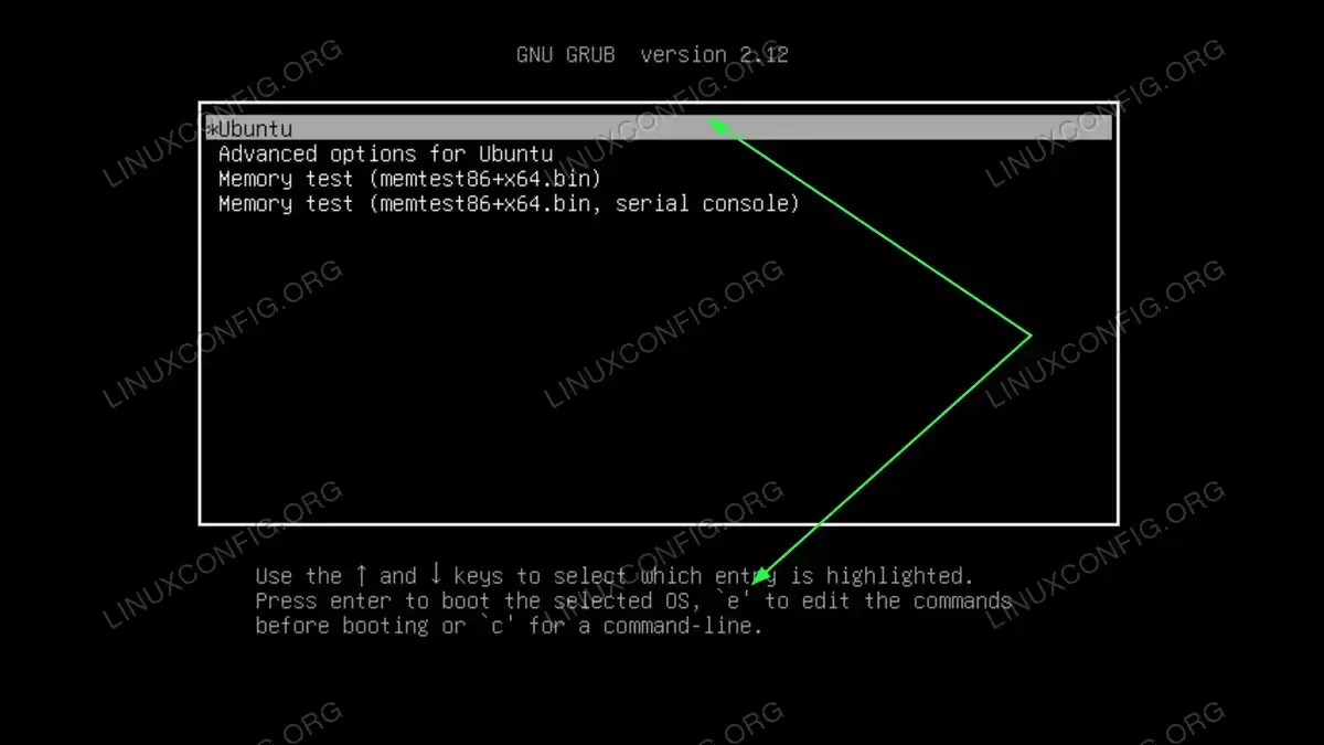 Access the GRUB Menu