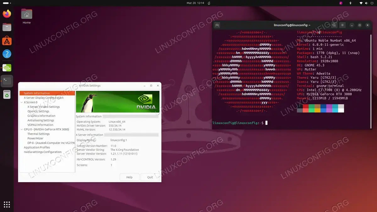 Configure NVIDIA X Server Settings