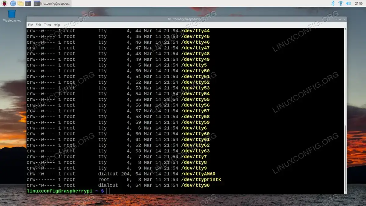 Checking the device path to serial connection