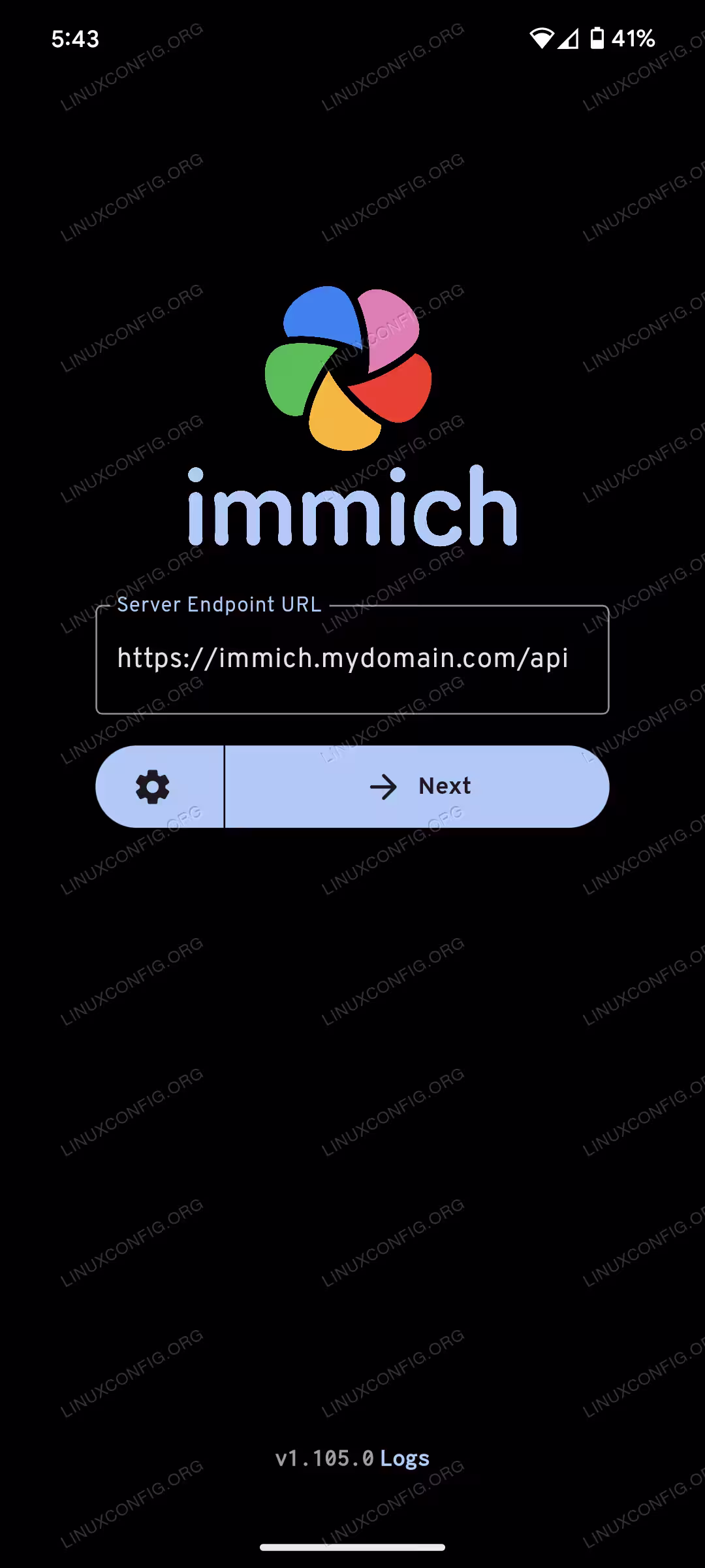 The Android Immich app