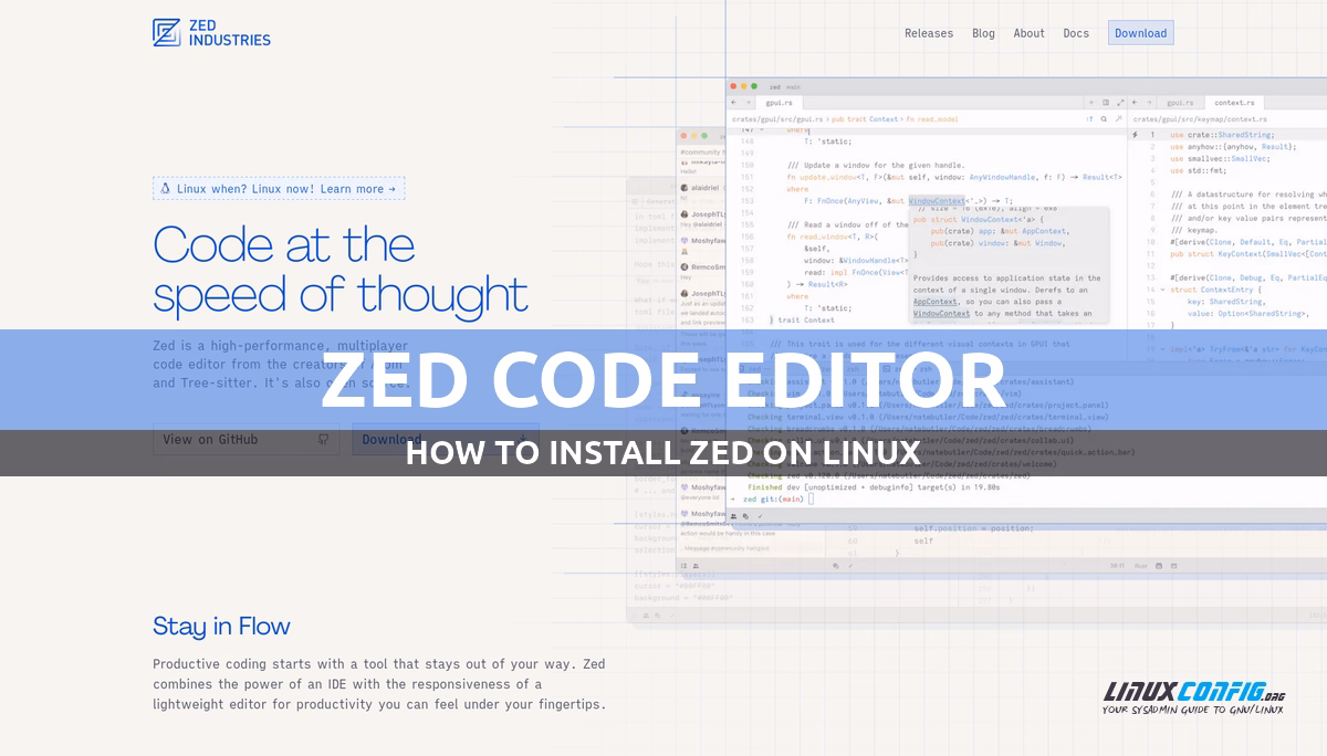 How to install the Zed code editor on Linux