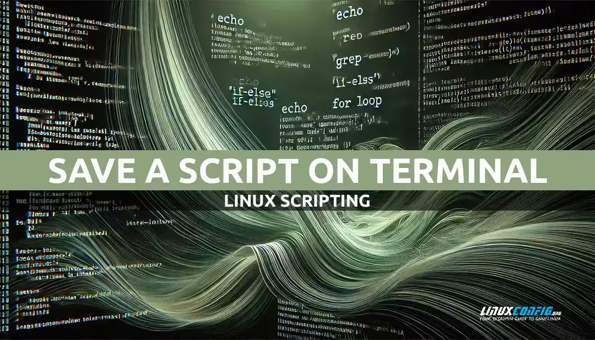 How to Save a Script on Terminal