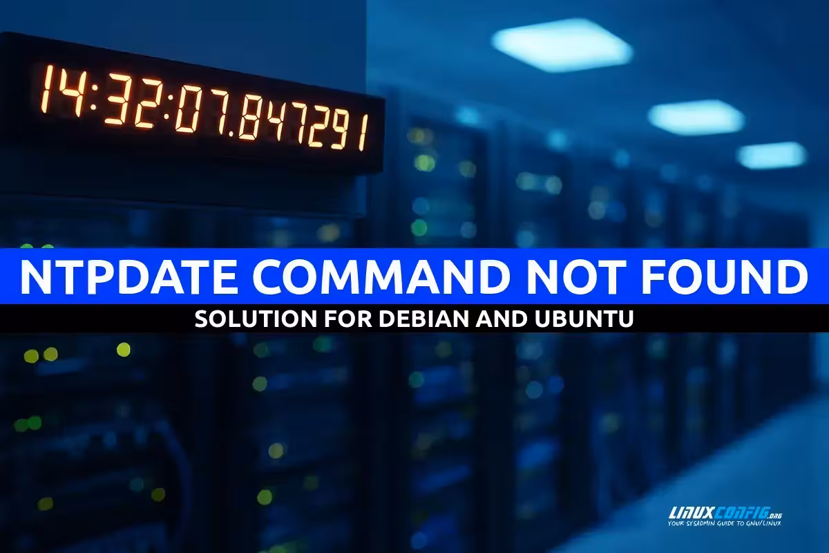 ntpdate command not found error and solution on Debian and Ubuntu terminal