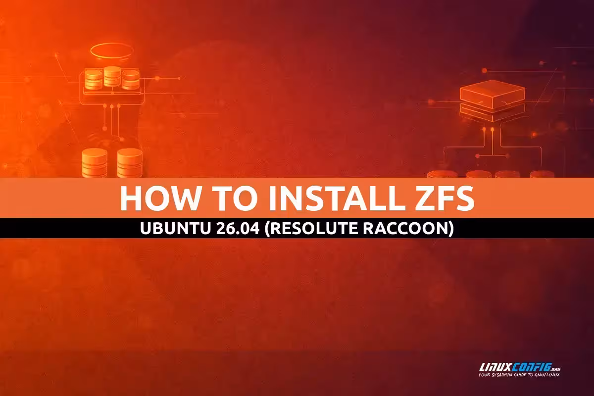 Abstract representation of ZFS filesystem data storage with interconnected blocks on Ubuntu 26.04