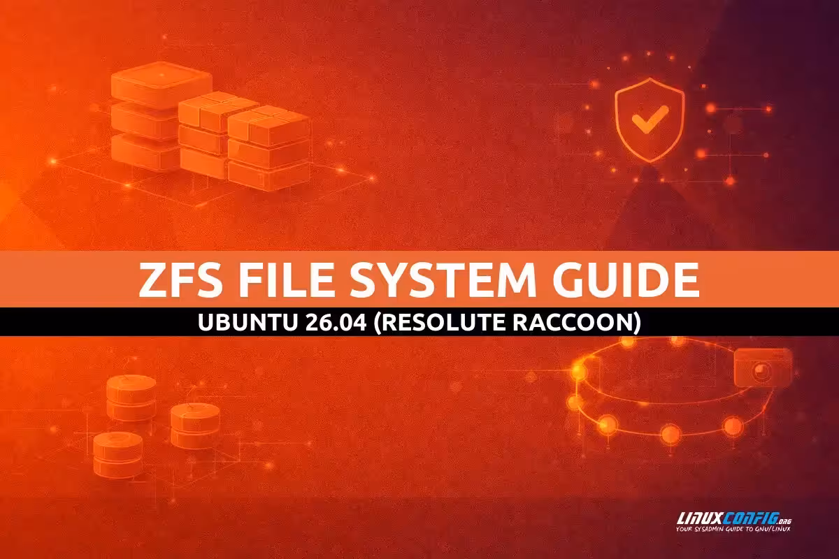 Abstract illustration representing ZFS file system architecture on Ubuntu Linux with layered storage pools and data blocks