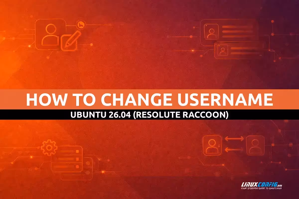 Abstract illustration representing user account management on Ubuntu Linux with username and profile icons