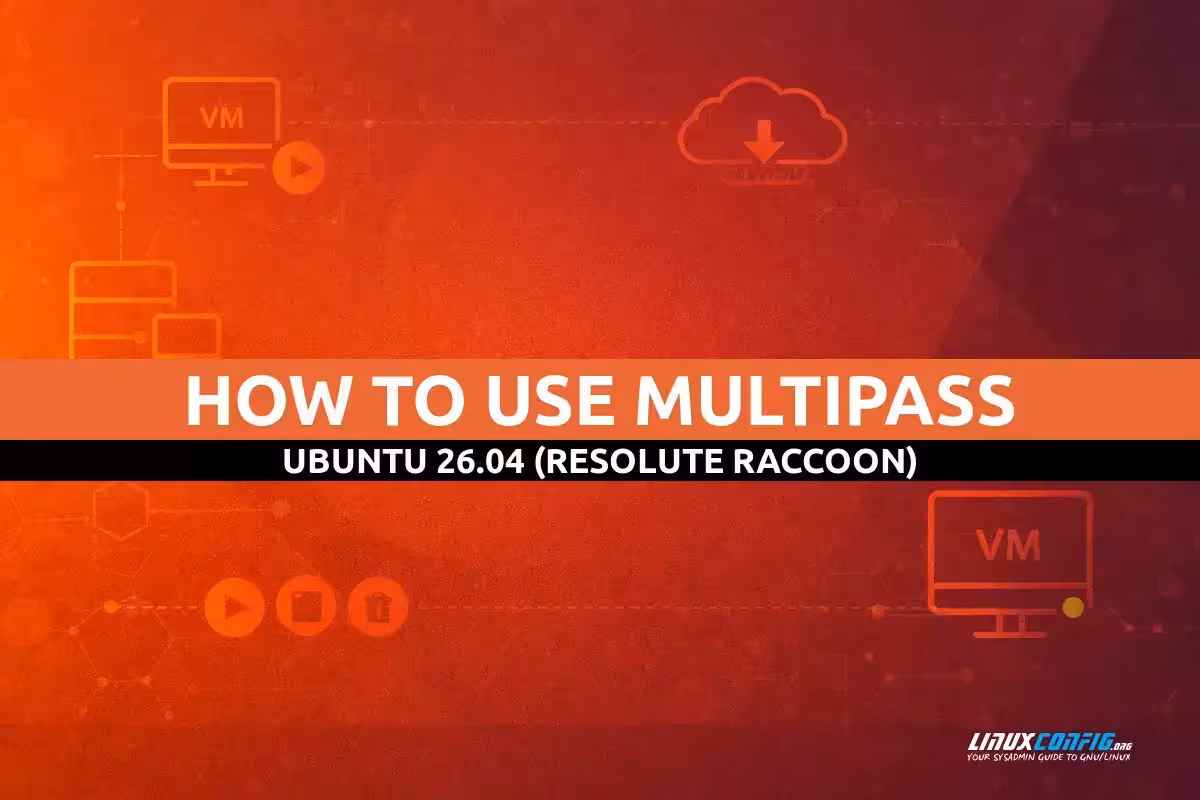 Abstract illustration representing virtual machine management with Multipass on Ubuntu Linux with cloud instances and command line interface elements
