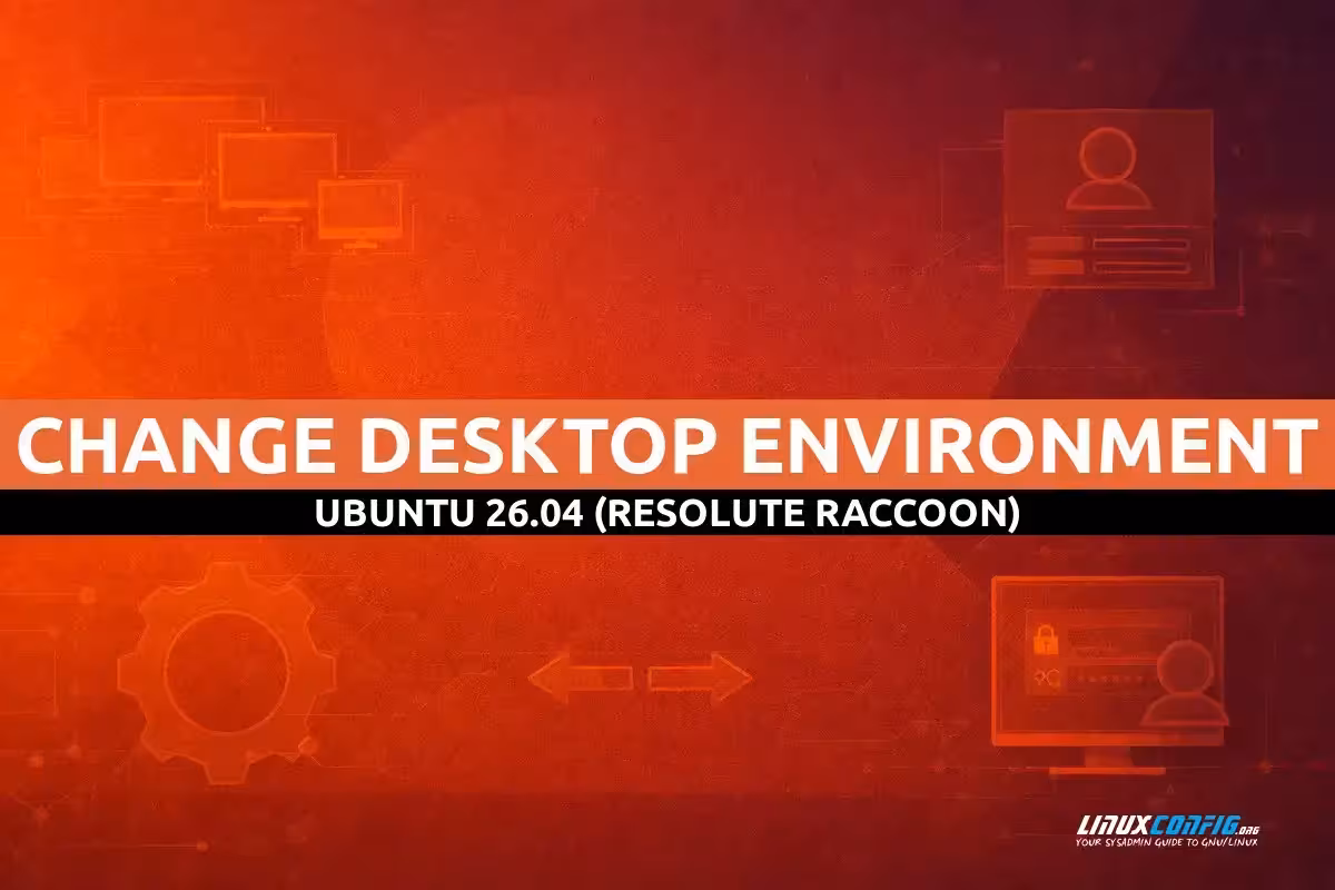 Abstract illustration representing switching between desktop environments on Ubuntu Linux with multiple workspace icons