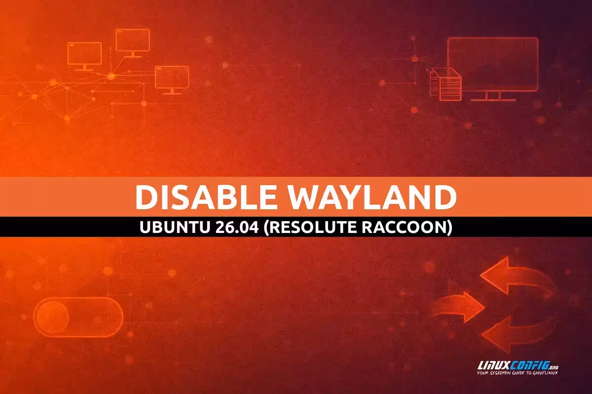 Abstract illustration representing Wayland and X11 display servers on Ubuntu Linux with protocol switching visual elements