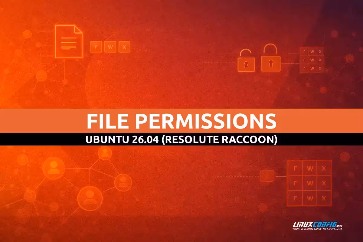 Abstract illustration representing file permissions and access control on Ubuntu Linux with lock and key visual elements