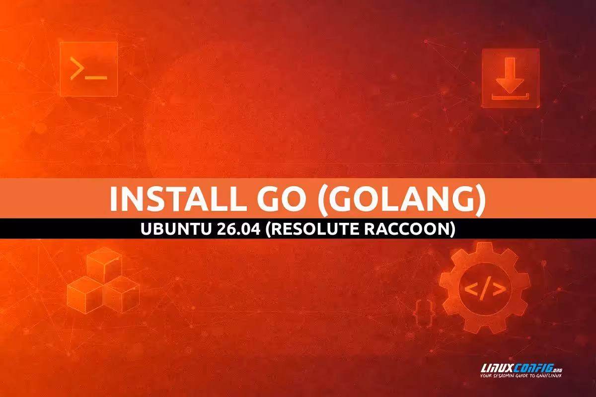 Abstract illustration representing Go programming language installation on Ubuntu Linux with gopher mascot elements and terminal visuals