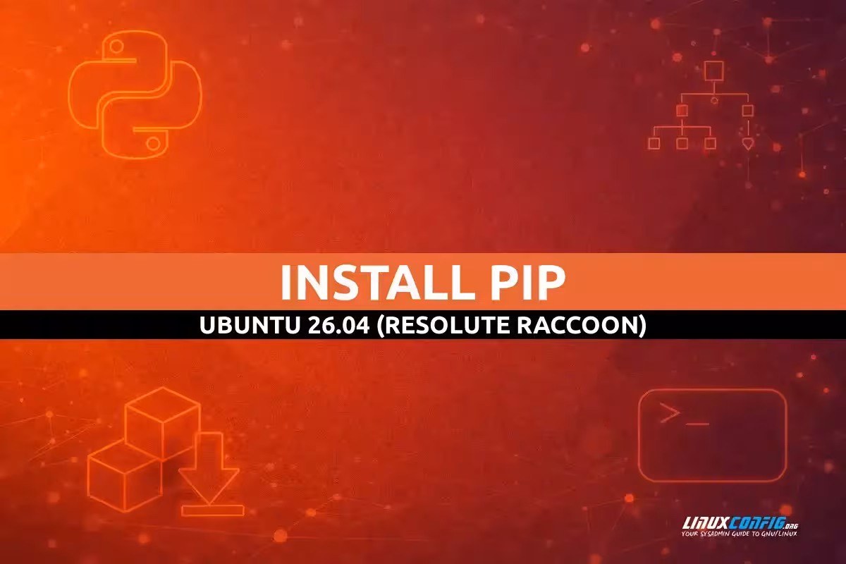 Abstract illustration representing Python pip package management on Ubuntu Linux with package icons and terminal elements