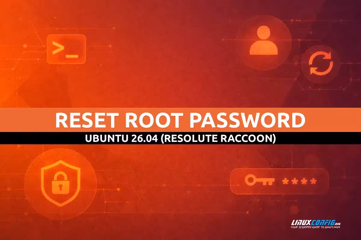 Abstract illustration representing password reset and system security on Ubuntu Linux with a lock and key visual motif