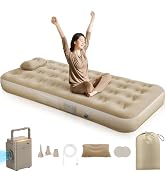 【Amazon 限定ブランド】Bolinkerエアーベッド 電動ポンプ内蔵 空気ベッド エアマット 折り畳み式 電動ベッド エアーベッド シングル USB充電式 取り外し可能 耐荷重300kg ...