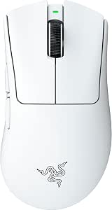 Razer レイザー DeathAdder V4 Pro (White Edition) ゲーミングマウス ワイヤレス 無線 57g 8,000Hzドングル同梱 高精度の第2世代 Focus Pro 45K オプティカルセンサー 第2世代 HyperSpeed Wireless オプティカルスクロールホイール 第4世代オプティカルマウススイッチ 150時間のバッテリー駆動 【日本正規代理店保証品】