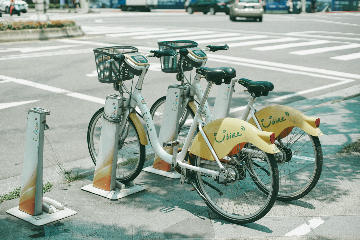 台湾の街中に設置されたYouBike
