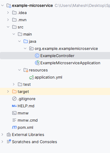 example-microservice Folder Structure