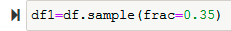 Univariate Data Visualization: Creating a random sample from the DataFrame