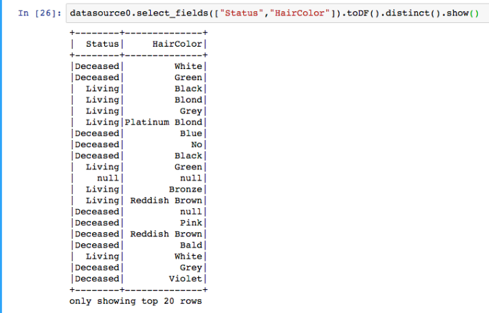 AWS Glue PySpark -Fields Selection