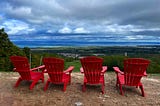 View of Georgian Bay from the top fo Blue Mountain.