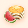 Melon Pancakes 🍉🥞