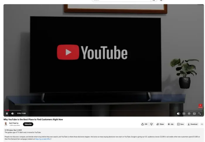 A YouTube video.