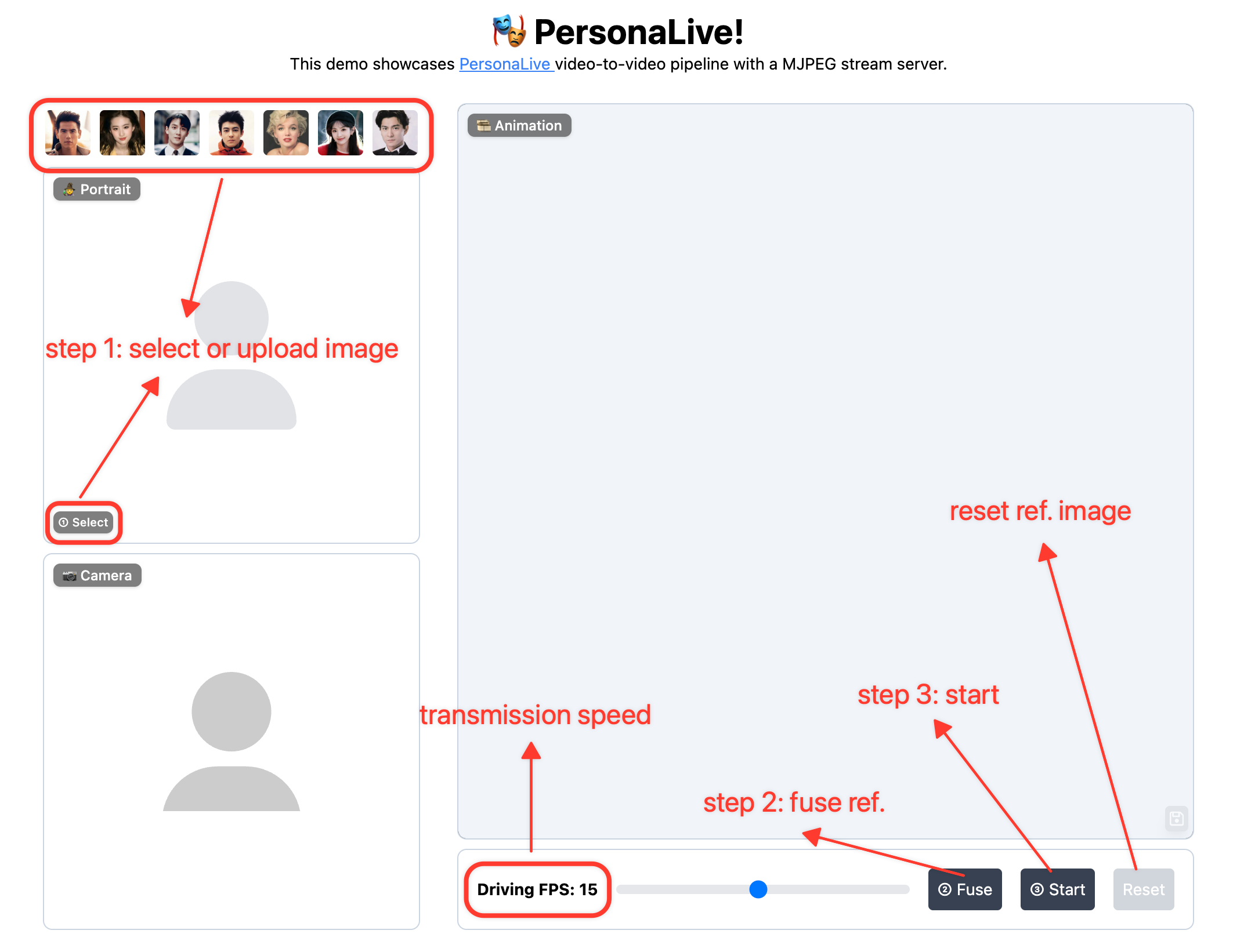 PersonaLive Web界面操作指南